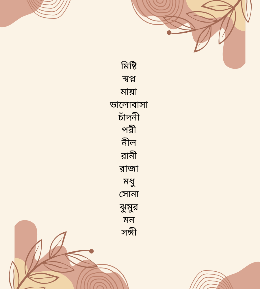 এক শব্দের বাংলা নিকনেম